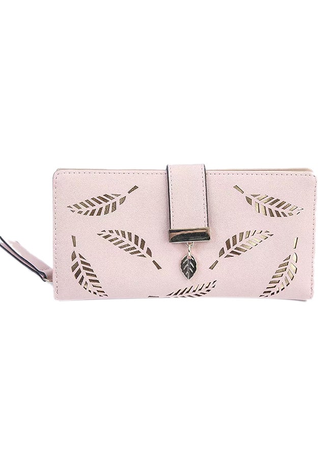 VILILY Sleek Lightweight Casual Wallet Pink/Gold - Image 1